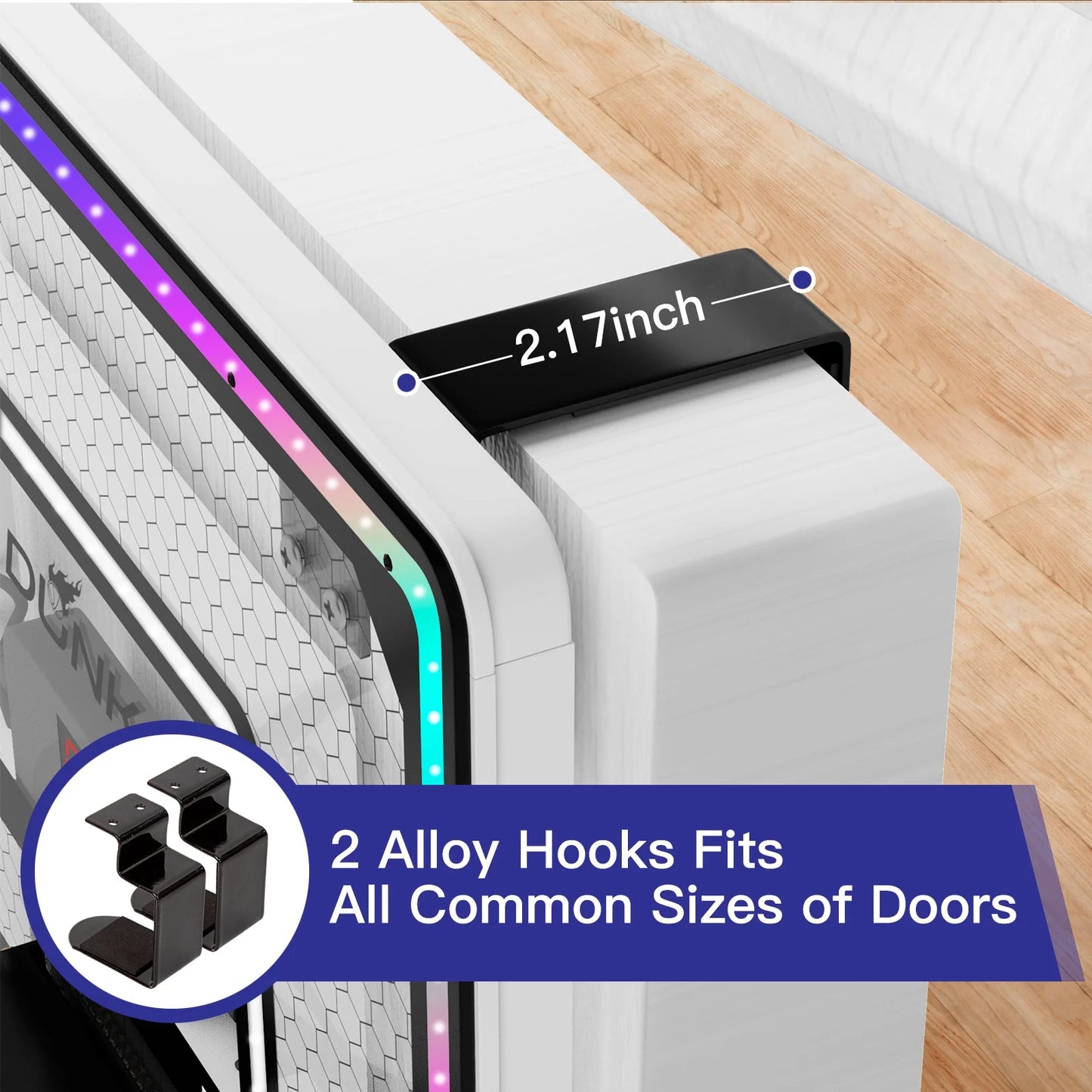 LED Lights Easy Install Toy Sports Equipment with Basketball Hoop, Multicolor